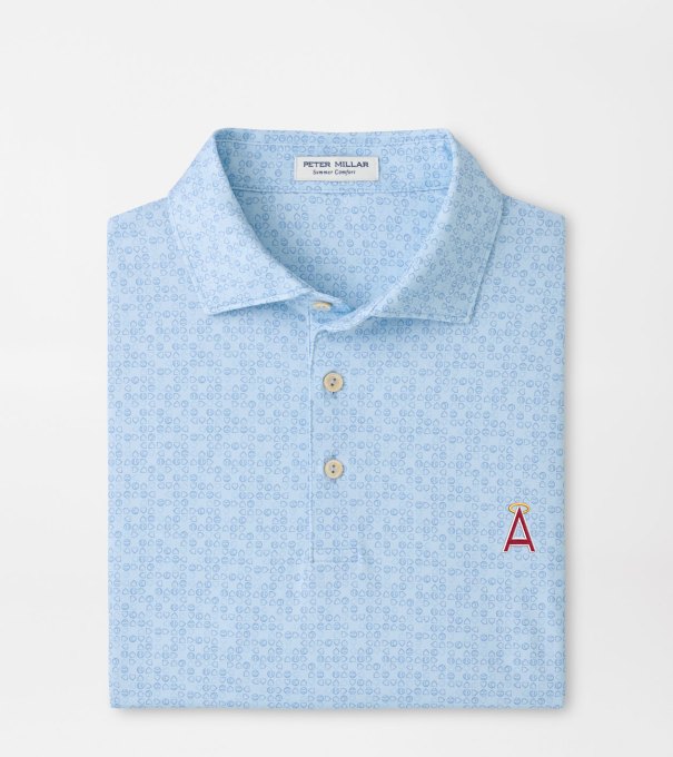 Cooperstown Los Angeles Angels Bases Loaded Performance Jersey Polo in PALE BLUE