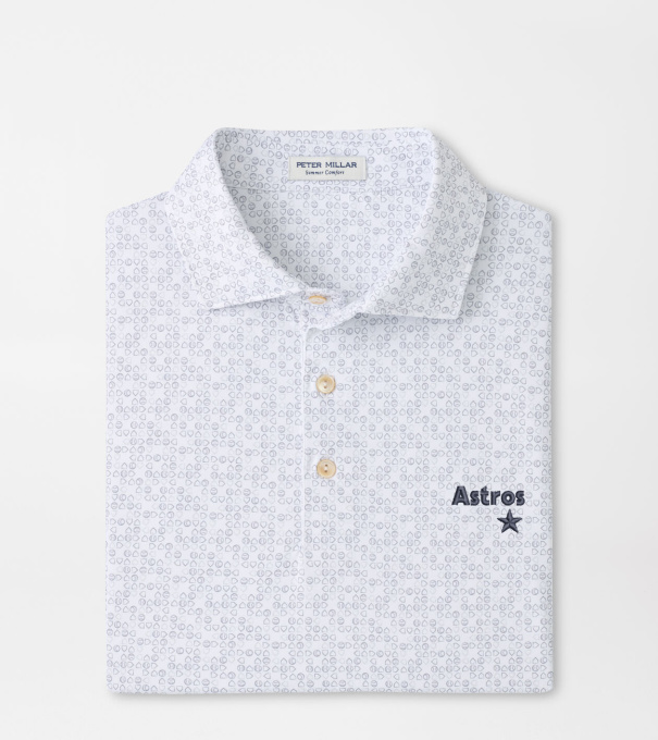 Cooperstown Houston Astros Bases Loaded Performance Jersey Polo in White