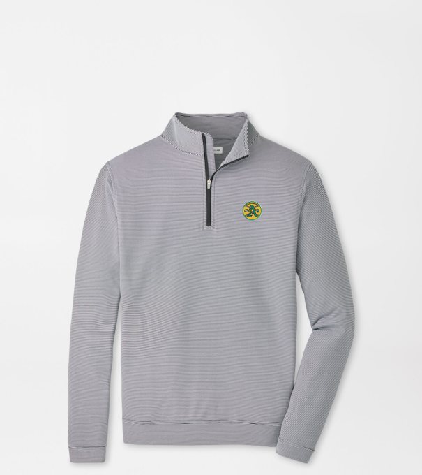 Cooperstown Athletics Perth Sugar Stripe Performance Quarter-Zip in Black/White