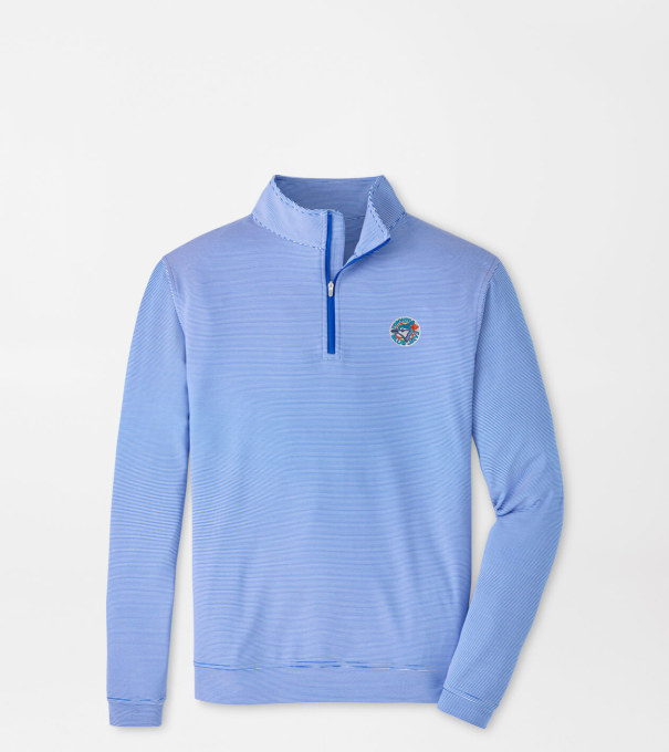 Cooperstown Toronto Blue Jays Perth Sugar Stripe Performance Quarter-Zip in Blue3/White