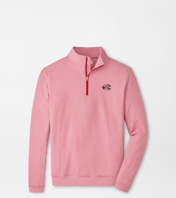 Cooperstown Cincinnati Reds Perth Sugar Stripe Performance Quarter-Zip in Red3/White