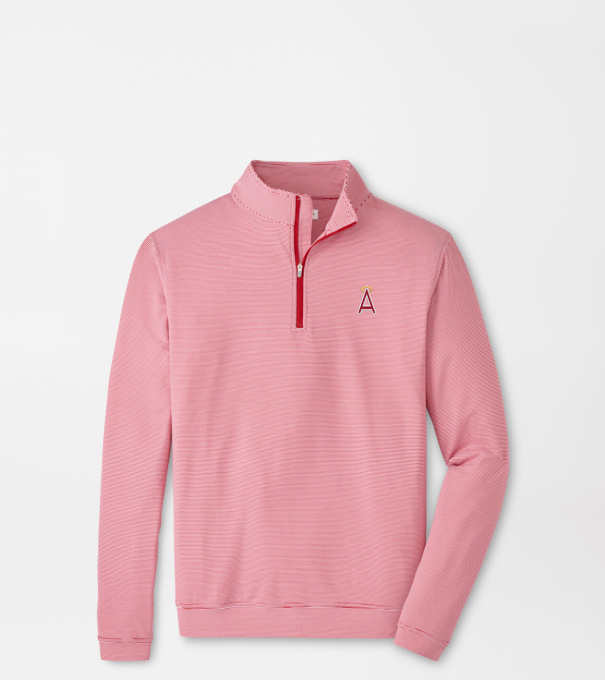 Cooperstown Los Angeles Angels Perth Sugar Stripe Performance Quarter-Zip in Red3/White