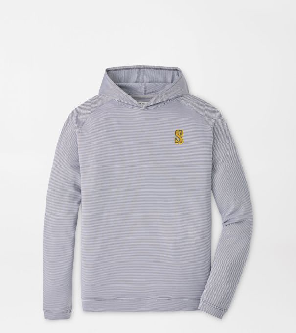 Cooperstown Seattle Mariners Pine Sugar Stripe Performance Hoodie in Iron