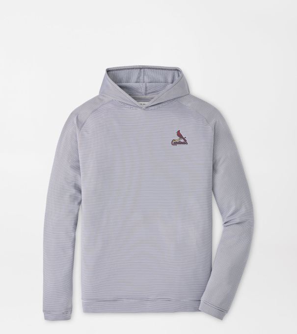 Cooperstown St. Louis Cardinals Pine Sugar Stripe Performance Hoodie in Iron