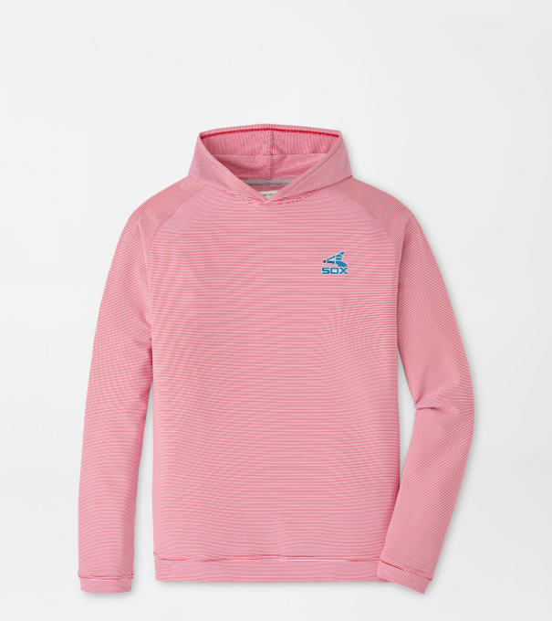 Cooperstown Chicago White Sox Pine Sugar Stripe Performance Hoodie in Red3