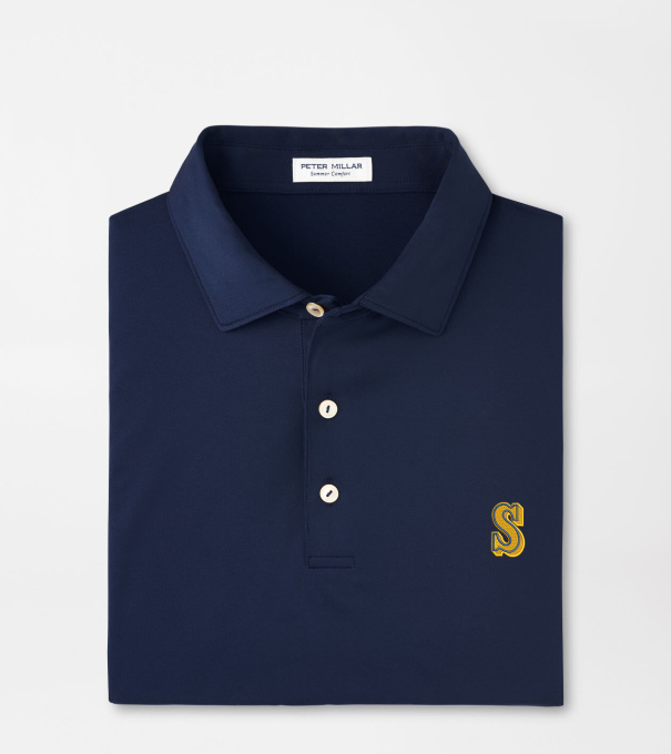 Cooperstown Seattle Mariners Solid Performance Jersey Polo in Navy