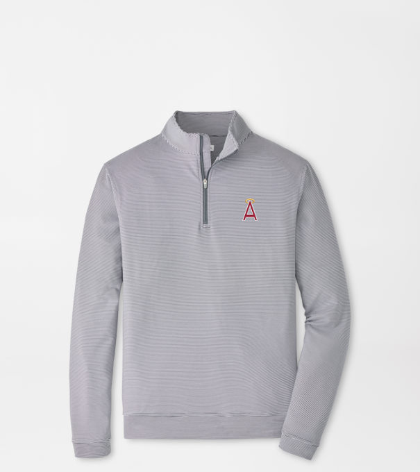 Cooperstown Los Angeles Angels Perth Sugar Stripe Performance Quarter-Zip in Iron/White
