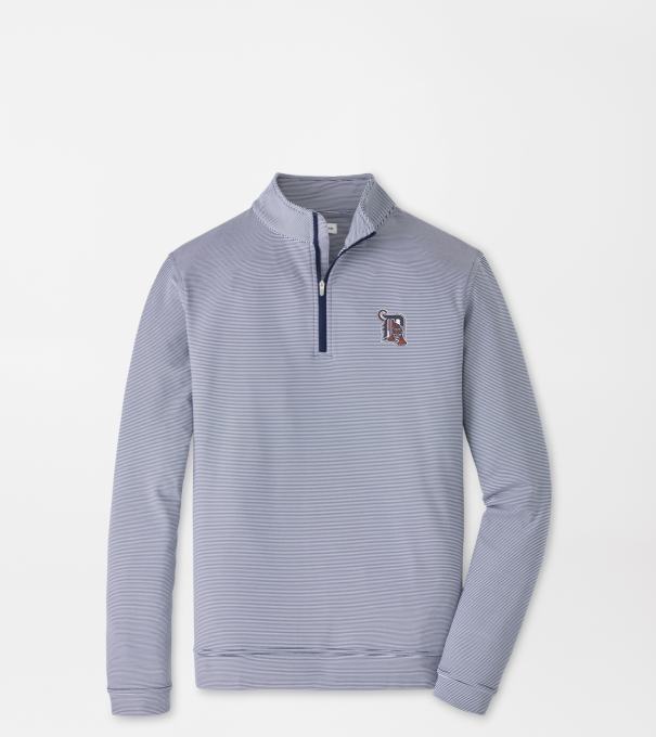 Cooperstown Detroit Tigers Perth Sugar Stripe Performance Quarter-Zip in Navy/White