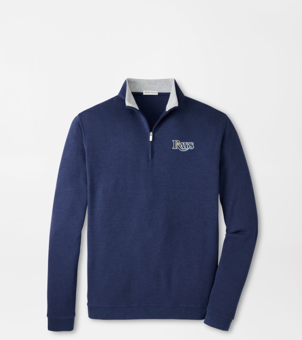 Cooperstown Tampa Bay Rays Crown Comfort Quarter-Zip Pullover in Navy