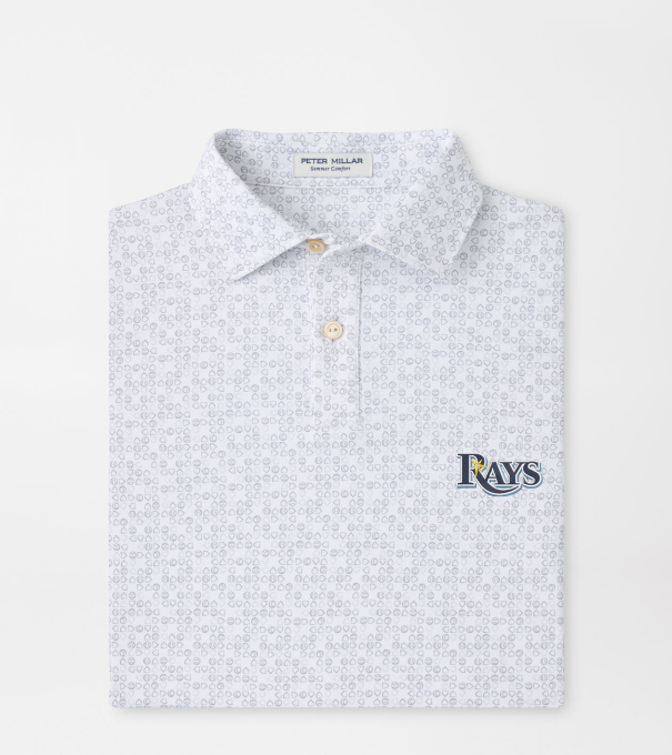 Cooperstown Tampa Bay Rays Bases Loaded Youth Performance Jersey Polo in White