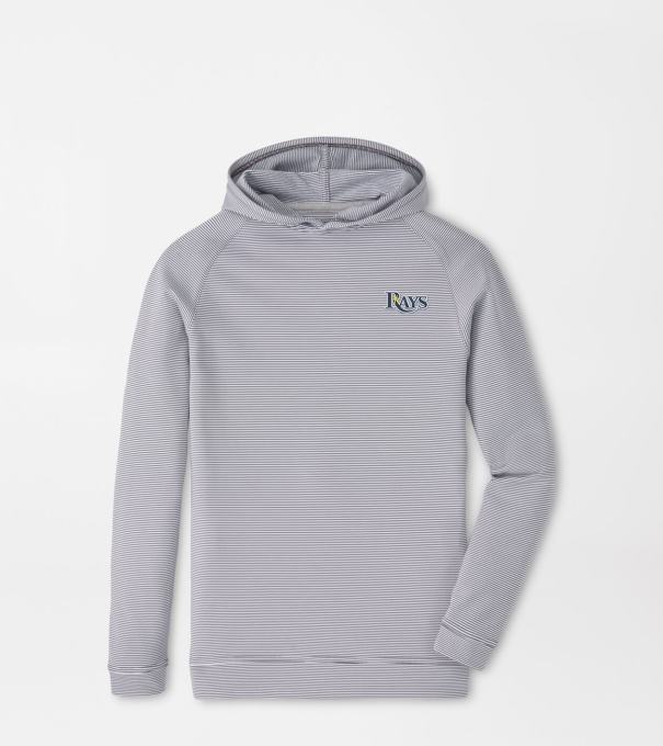 Cooperstown Tampa Bay Rays Pine Youth Sugar Stripe Performance Hoodie in Iron