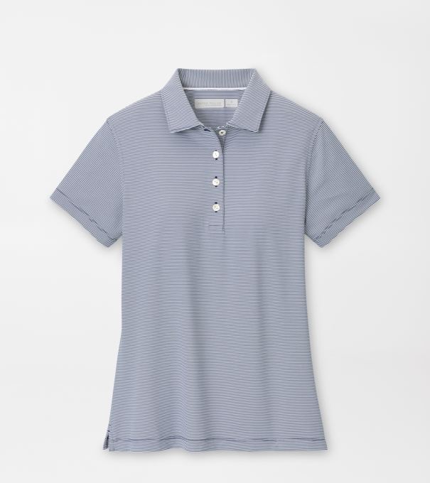 Jubilee Short-Sleeve Button Polo in Navy