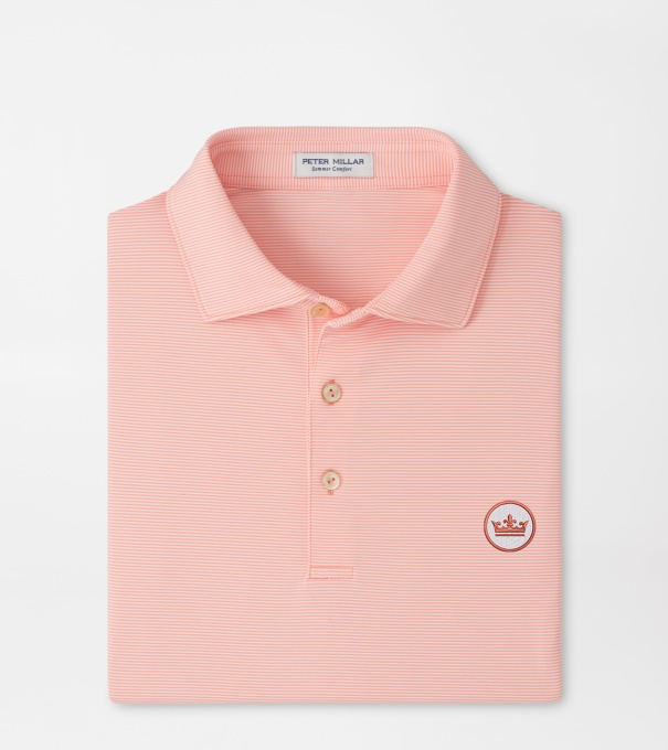 Crown Seal Jubilee Performance Jersey Polo in SUMMER APRICOT