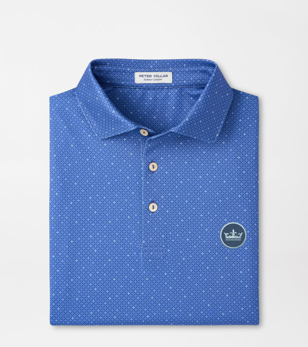 Crown Seal Barrier Performance Jersey Polo in Windsor Blue