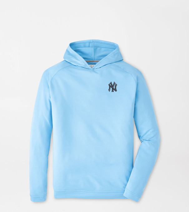 New York Yankees Pine Performance Hoodie in Cottage Blue