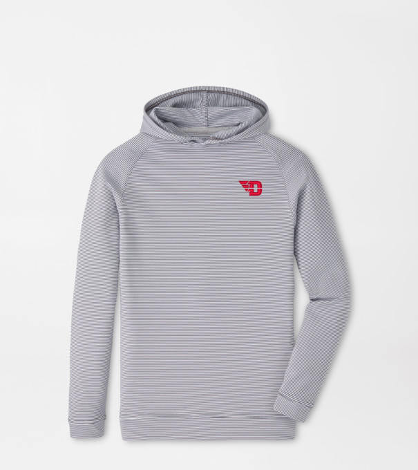 University of Dayton Pine Youth Sugar Stripe Performance Hoodie in Iron