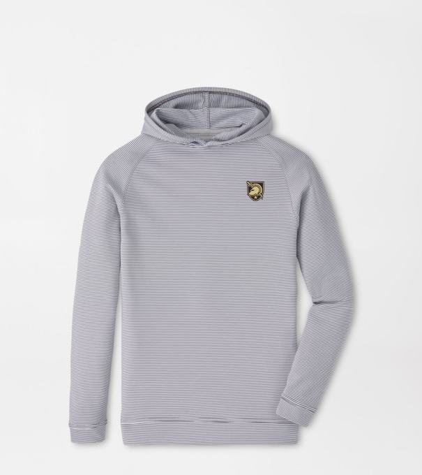 Army West Point Pine Youth Sugar Stripe Performance Hoodie in Iron