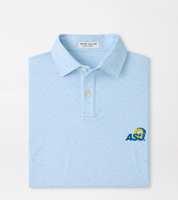 Angelo State University On The Ball Youth Performance Jersey Polo in PALE BLUE