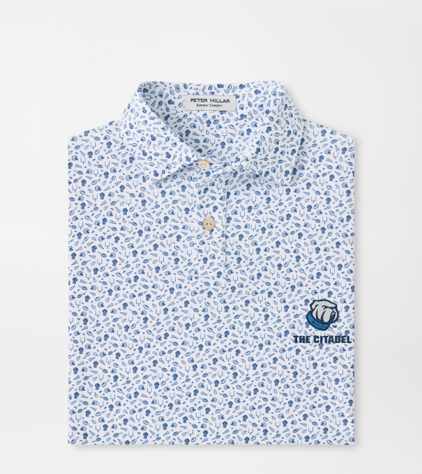 The Citadel Kick Off Youth Performance Jersey Polo in Blue Frost