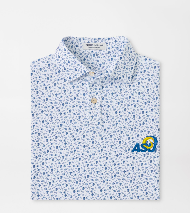 Angelo State University Kick Off Youth Performance Jersey Polo in Blue Frost