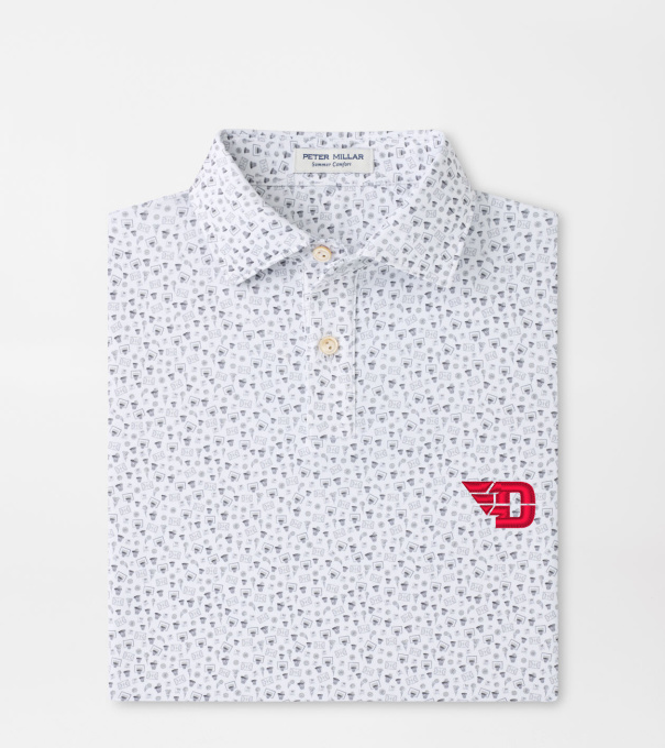 University of Dayton Buzzer Beater Youth Performance Jersey Polo in White