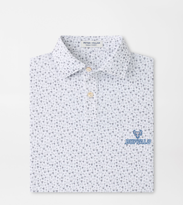 University at Buffalo Buzzer Beater Youth Performance Jersey Polo in White