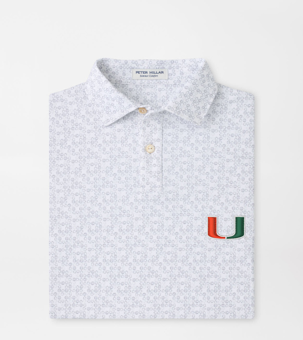 Miami Bases Loaded Youth Performance Jersey Polo in White