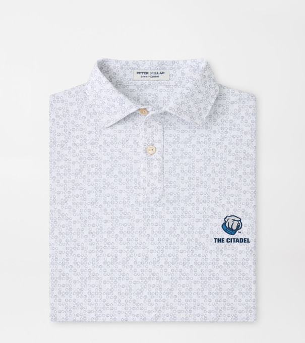 The Citadel Bases Loaded Youth Performance Jersey Polo in White