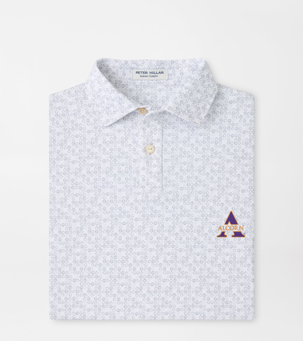 Alcorn State Bases Loaded Youth Performance Jersey Polo in White