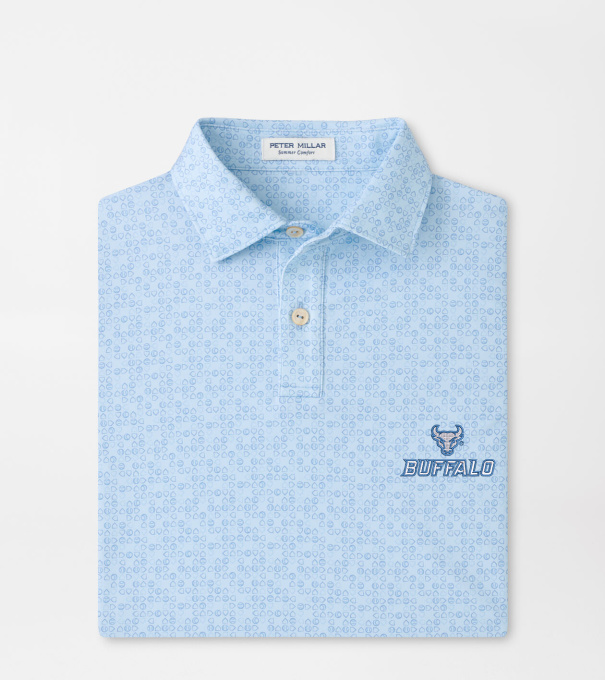University at Buffalo Bases Loaded Youth Performance Jersey Polo in PALE BLUE