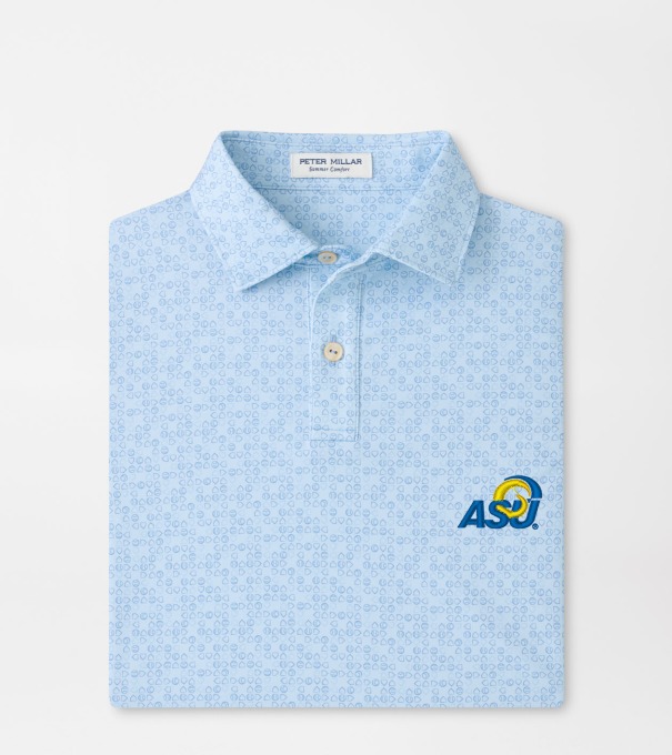 Angelo State University Bases Loaded Youth Performance Jersey Polo in PALE BLUE