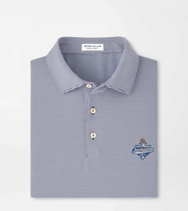 Los Angeles Dodgers World Series Jubilee Performance Jersey Polo in Navy