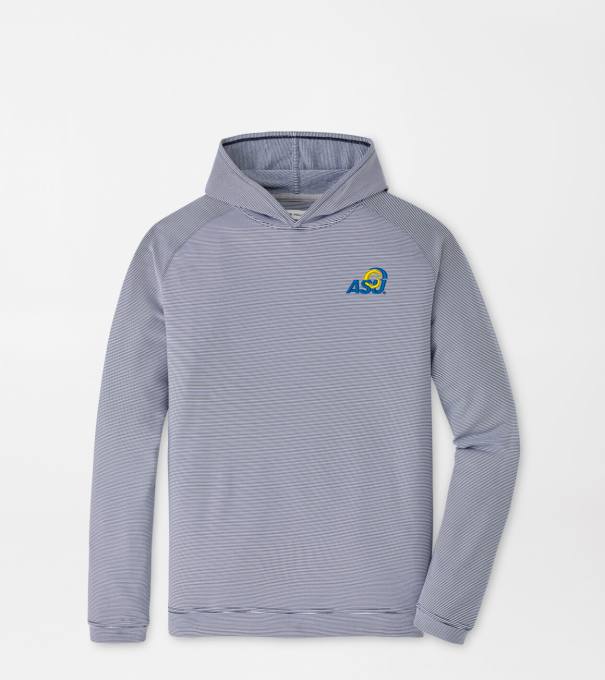 Angelo State University Pine Sugar Stripe Performance Hoodie in Navy