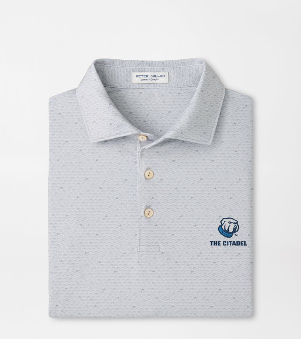 The Citadel On The Ball Performance Jersey Polo in British Grey