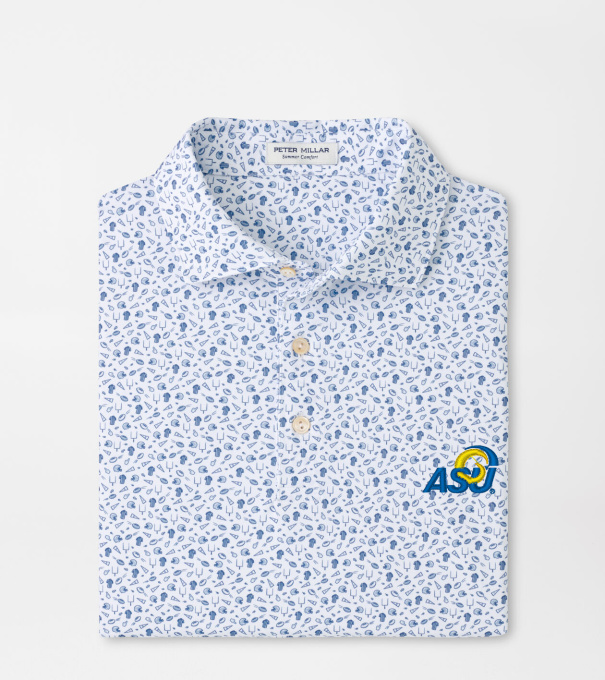 Angelo State University Kick Off Performance Jersey Polo in Blue Frost