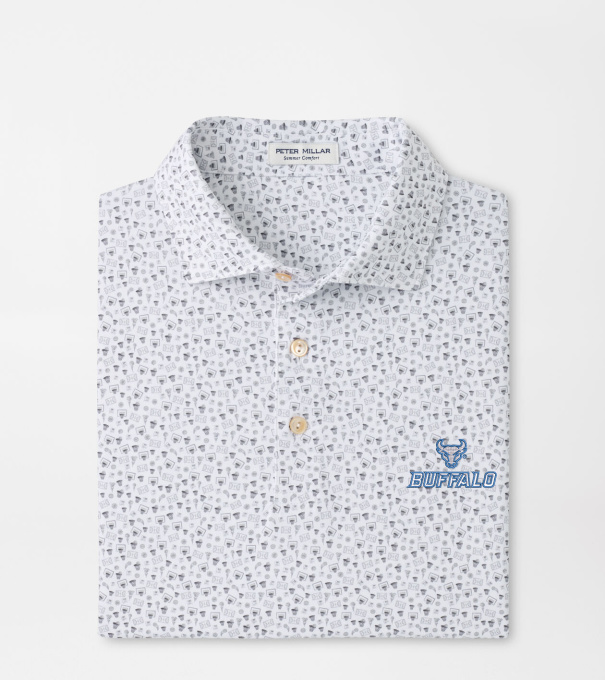 University at Buffalo Buzzer Beater Performance Jersey Polo in White
