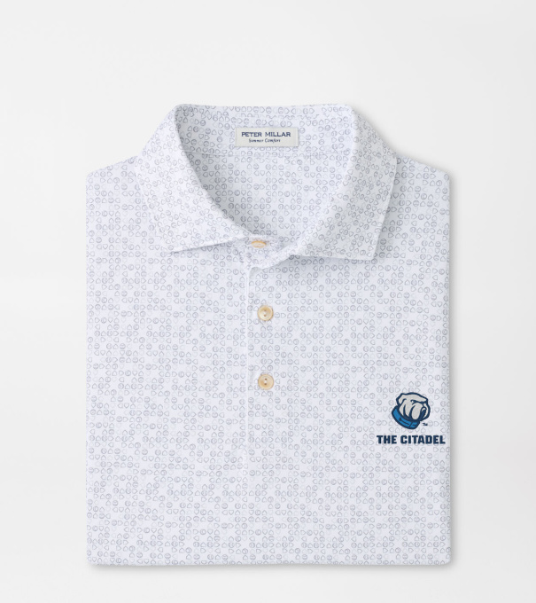 The Citadel Bases Loaded Performance Jersey Polo in White
