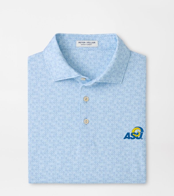 Angelo State University Bases Loaded Performance Jersey Polo in PALE BLUE