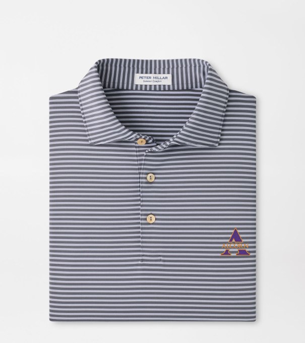 Alcorn State Tiebreaker Performance Jersey Stripe Polo in Iron