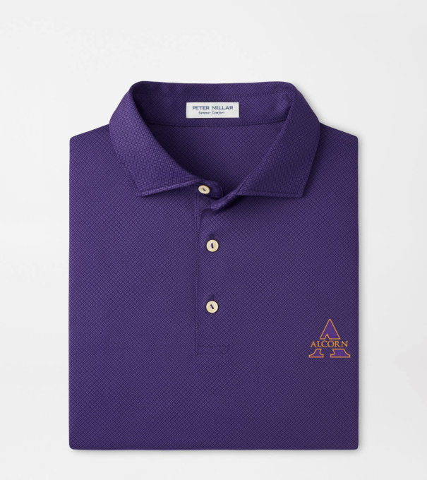 Alcorn State Hugo Performance Jersey Polo in Purple2