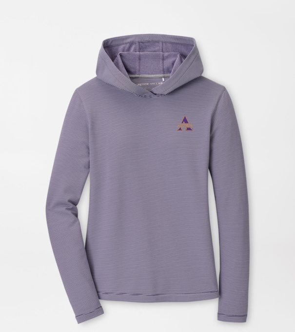 Alcorn State Women's Pine Sugar Stripe Performance Hoodie in Purple2