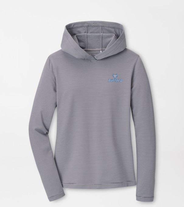 University at Buffalo Women's Pine Sugar Stripe Performance Hoodie in Iron