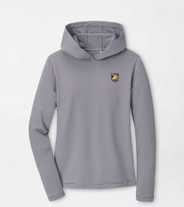 Army West Point Women's Pine Sugar Stripe Performance Hoodie in Iron