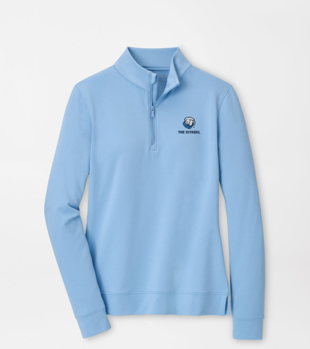 The Citadel Women's Perth Performance Pullover in Cottage Blue