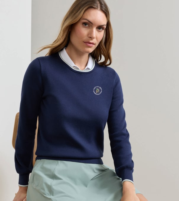126th U.S. Open Coolspun Lite Cotton Crewneck in Navy