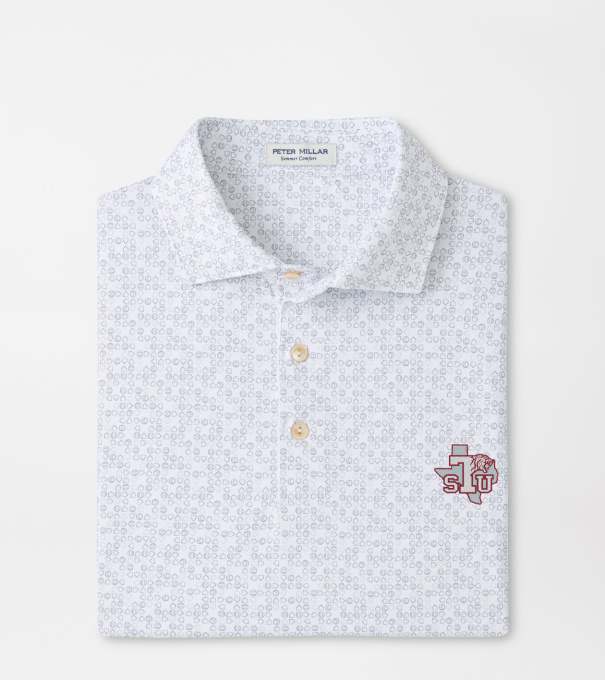 Texas Southern Bases Loaded Performance Jersey Polo in White