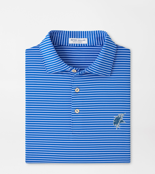 Elizabeth City Tiebreaker Performance Jersey Stripe Polo in Blue3