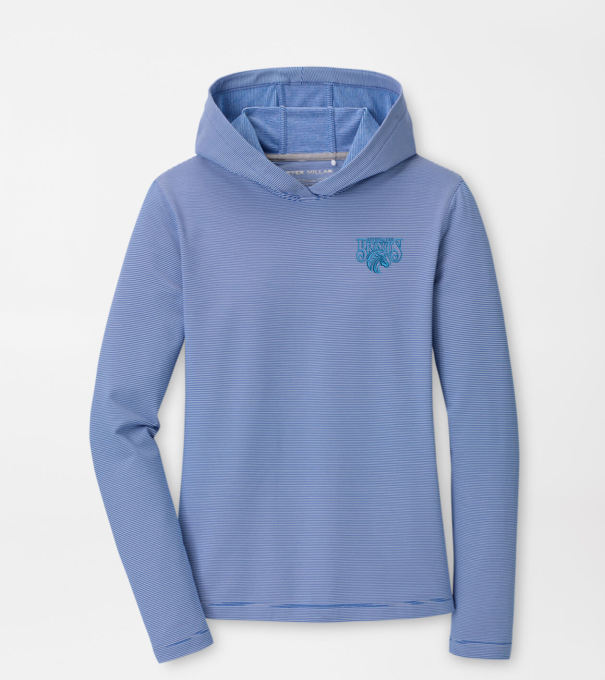 Fayettville State Women's Pine Sugar Stripe Performance Hoodie in Blue3