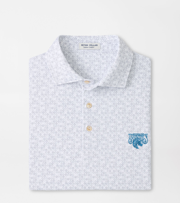 Fayettville State Bases Loaded Performance Jersey Polo in White