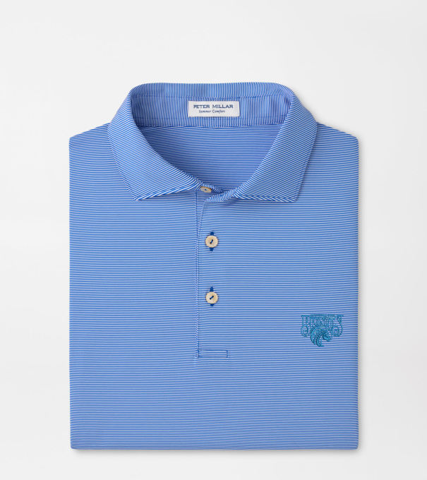 Fayettville State Jubilee Stripe Performance Polo in Blue3